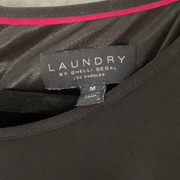 LAUNDRY BY SHELLI SEGAL Black Dress With Ruffle Sleeves | Medium - Picture 5 of 8